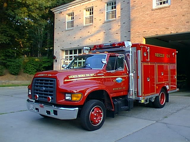 Rescue 24 1998 Ford/E-one. Ford chassis replaced a 1984 Dodge Ram chassis. Retired in 2001.